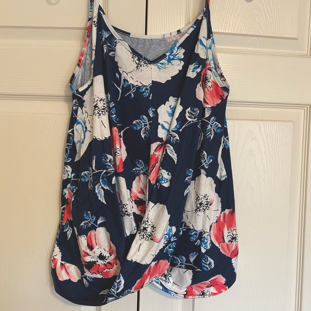 Floral spaghetti strap flowy Tank